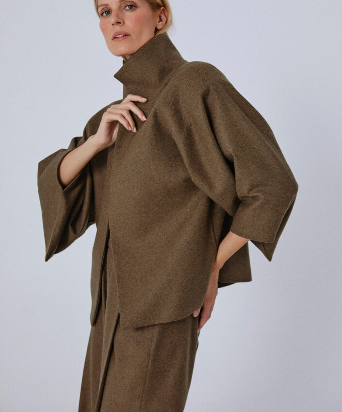 Jakna Kimono Khaki Brown- People Like Us community