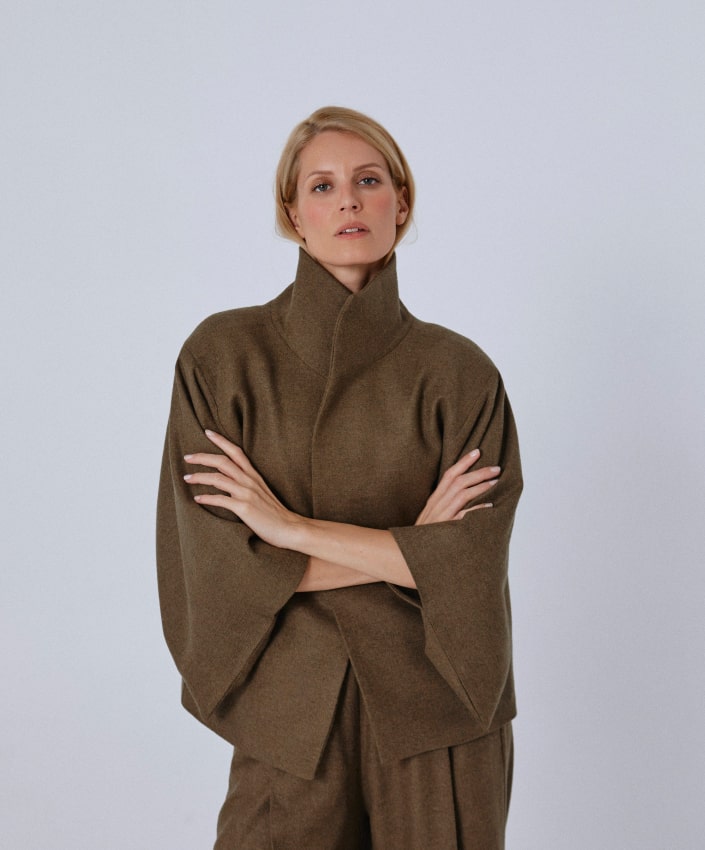 Jakna Kimono Khaki Brown- People Like Us community