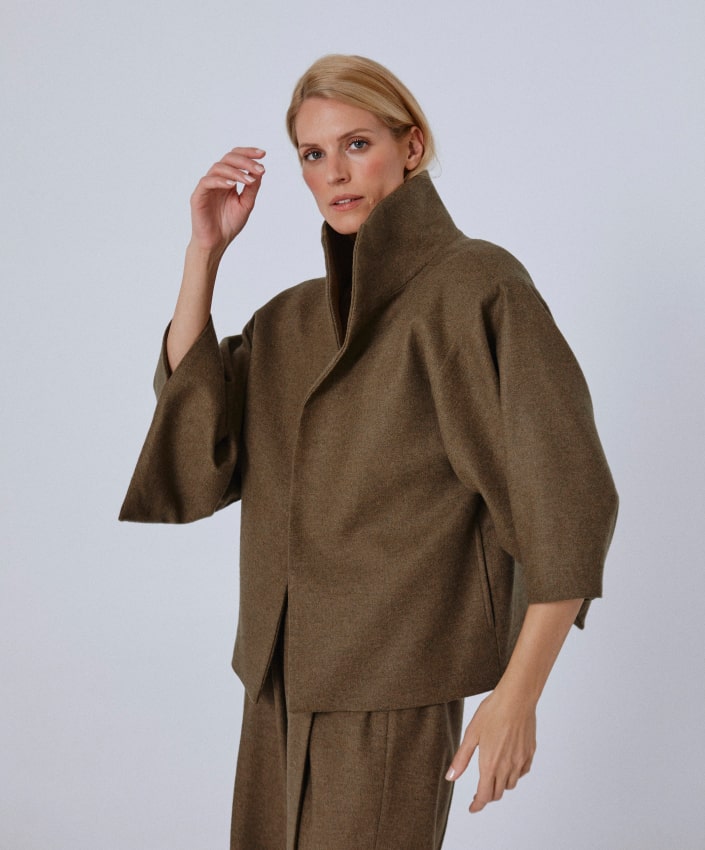 Jakna Kimono Khaki Brown- People Like Us community