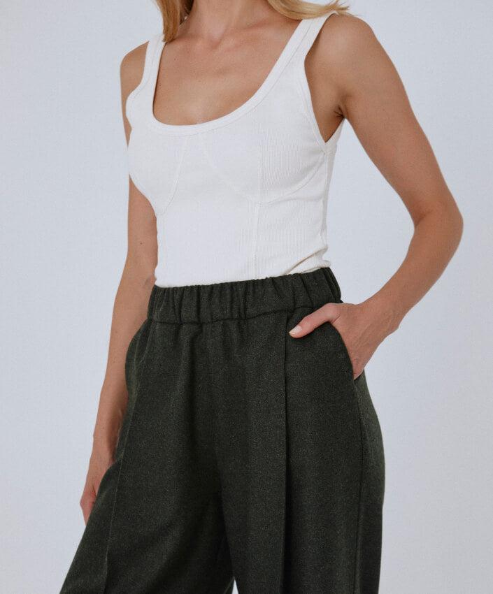 Pantalone Olive green- People Like Us community